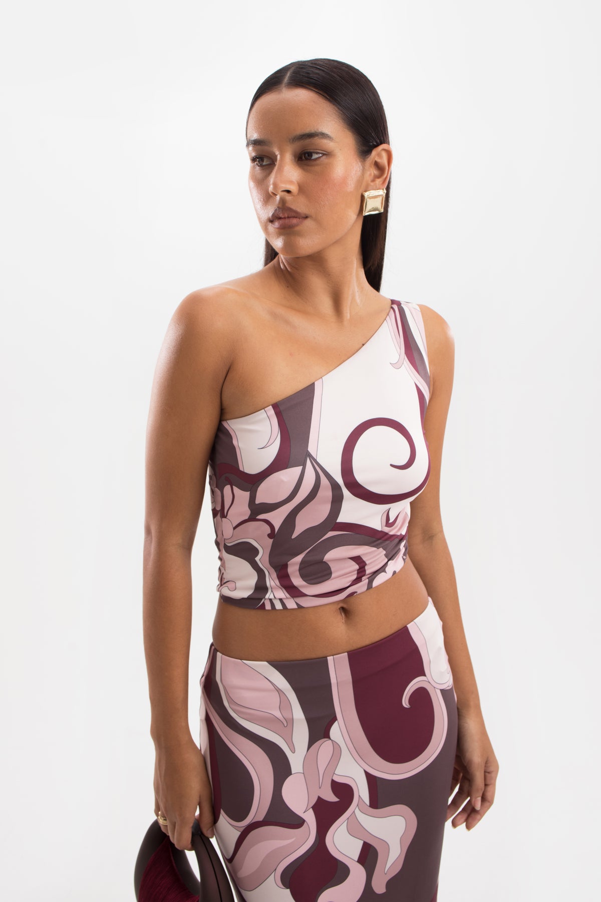 Cleo Cropped Top - Bordeaux