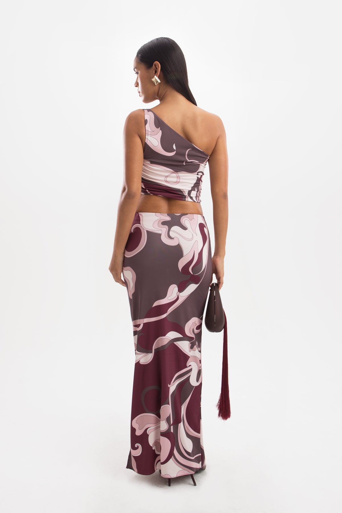City Maxi Skirt - Bordeaux