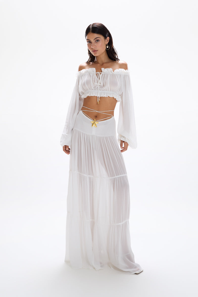'Song' Seastar Skirt - Pearl