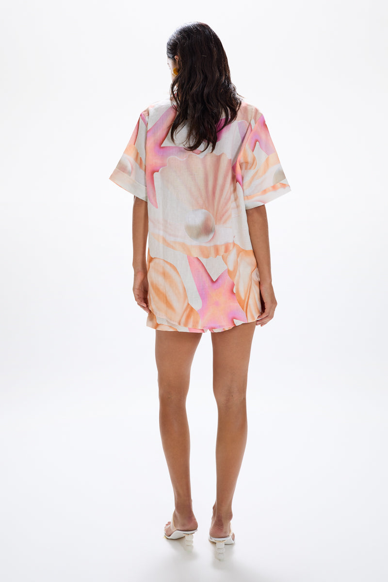 Troppo' Bowling Shirt - Tahiti Pink