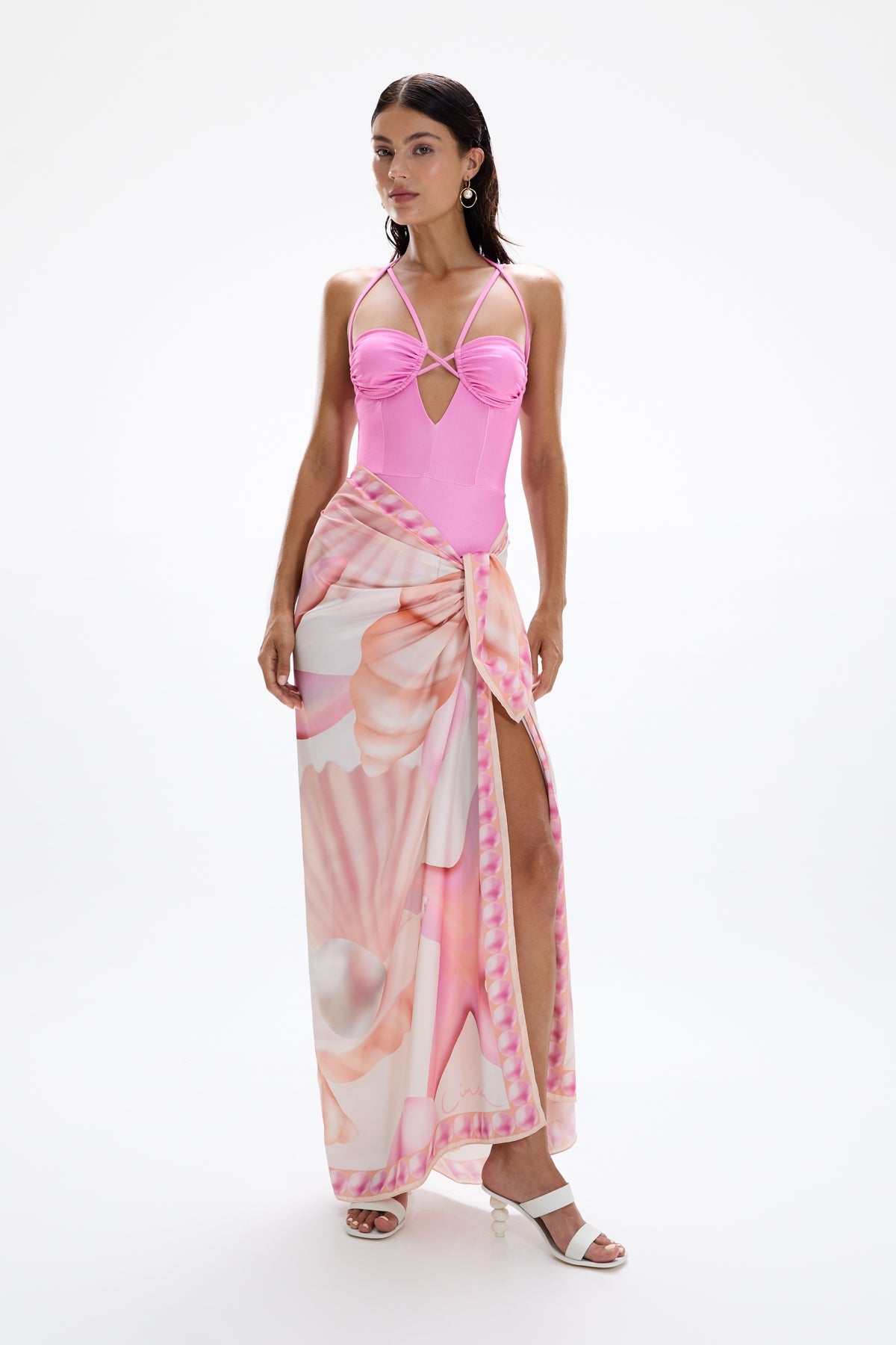 'Doll' Ruched Swimsuit - Dahlia