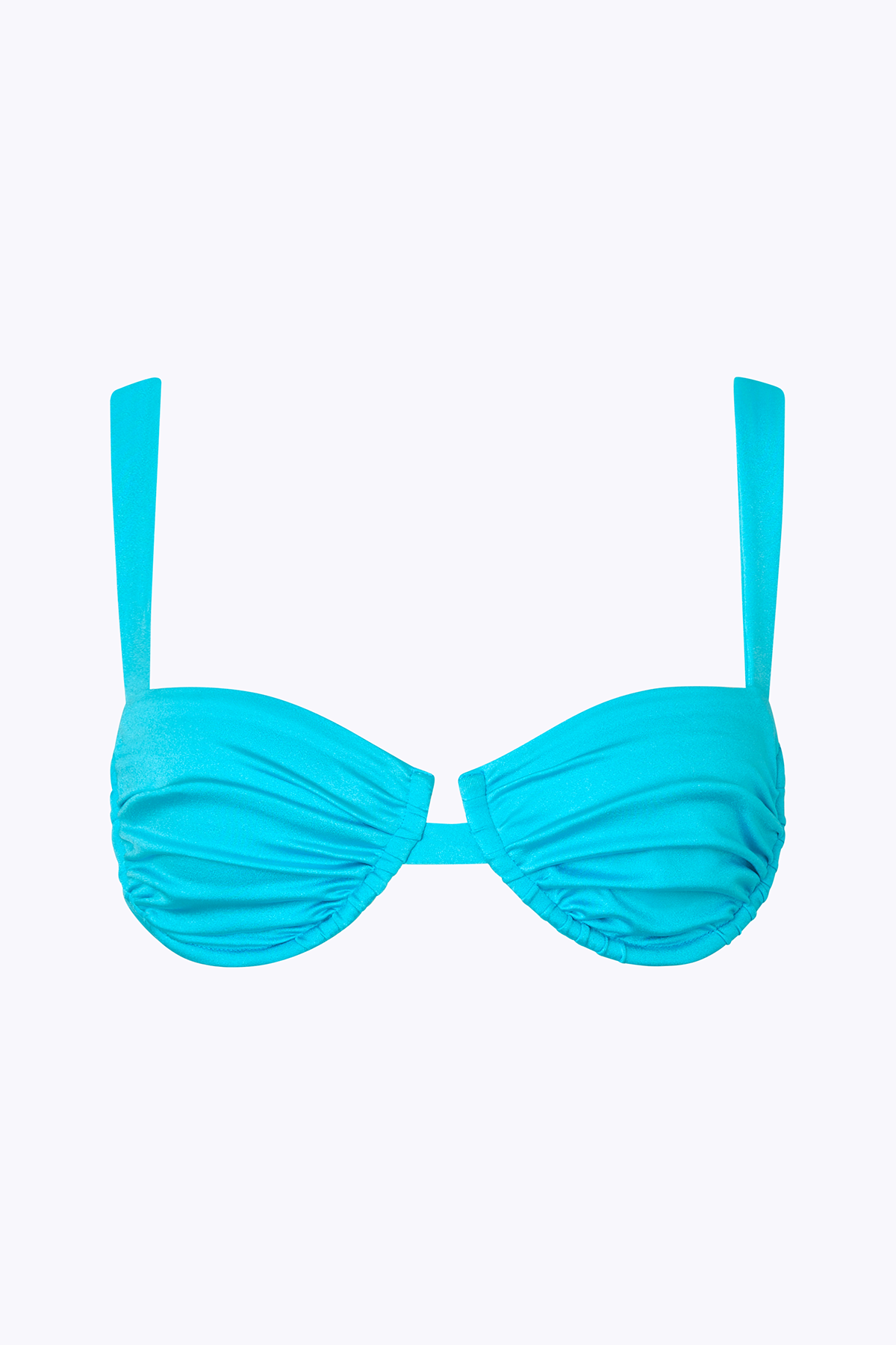 'Ariel' Ruched Bra - Aquamarine