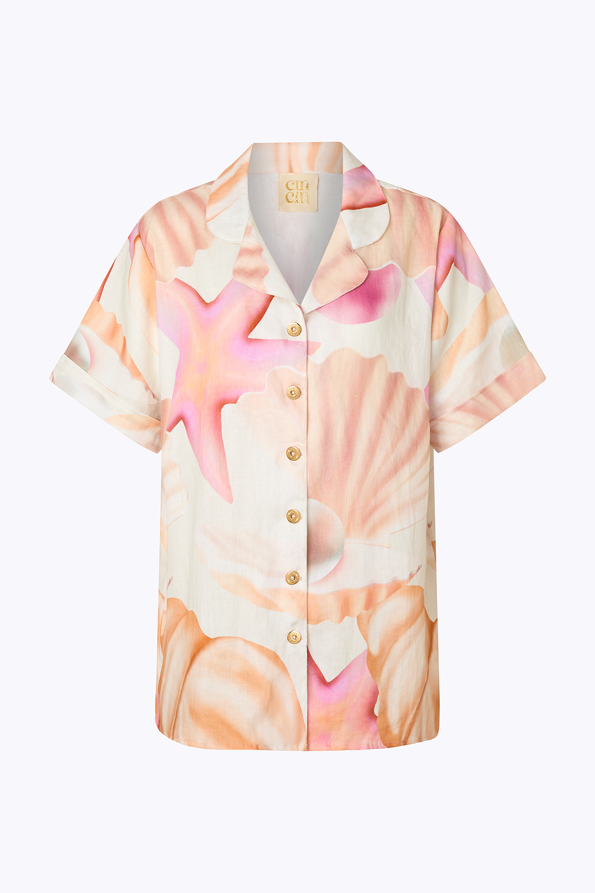 'Troppo' Bowling Shirt - Tahiti Pink