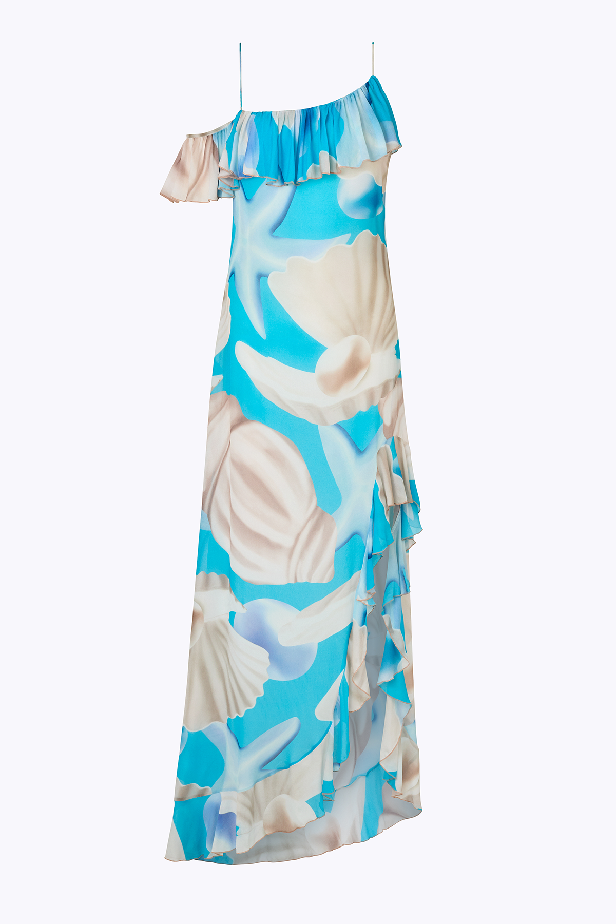 Spirit' ruffle dress - Tahiti Blue
