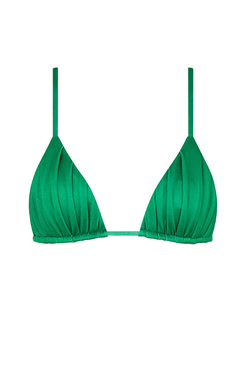 Era' Ruched Tri Top - Emerald