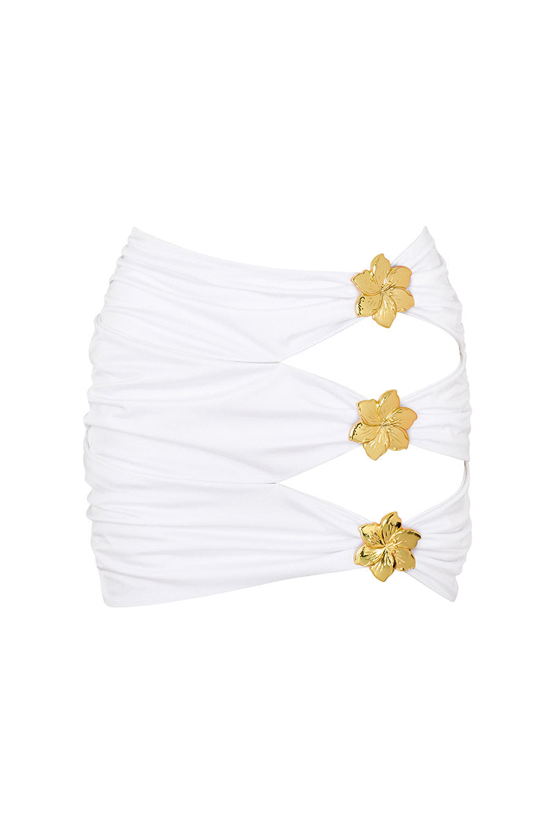 'Coupe' Cut Out Mini Skirt - Pearl