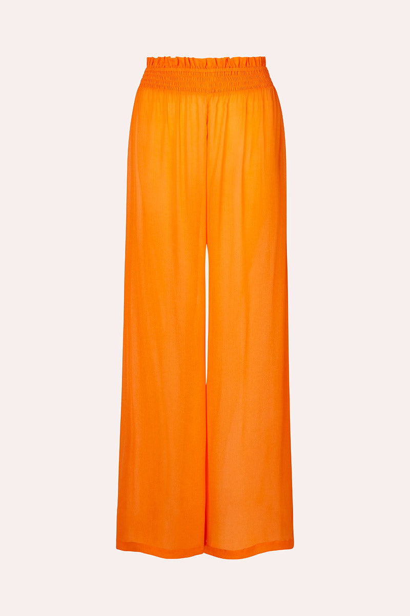 'Mission' Shirred Pants - Orange
