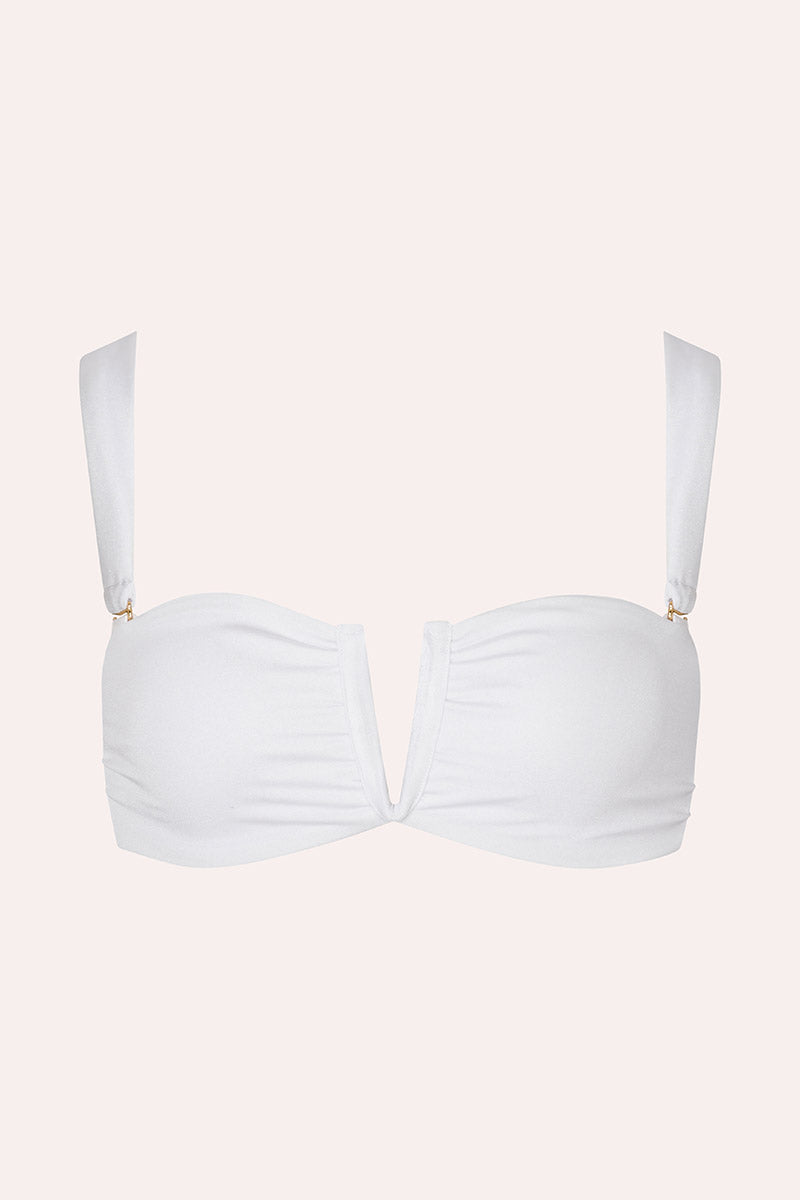 Holiday Ruched Top - Pearl