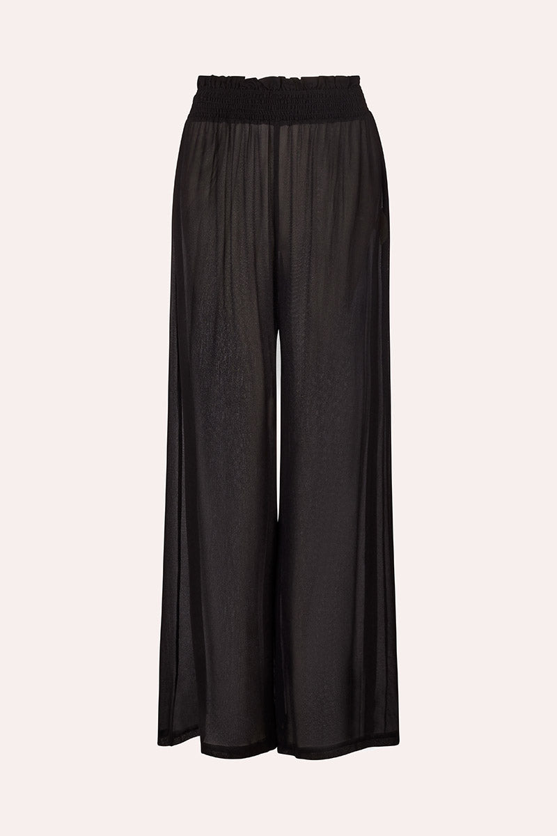 'Mission' Shirred Pants - Black | Cin Cin Swimwear and Resortwear
