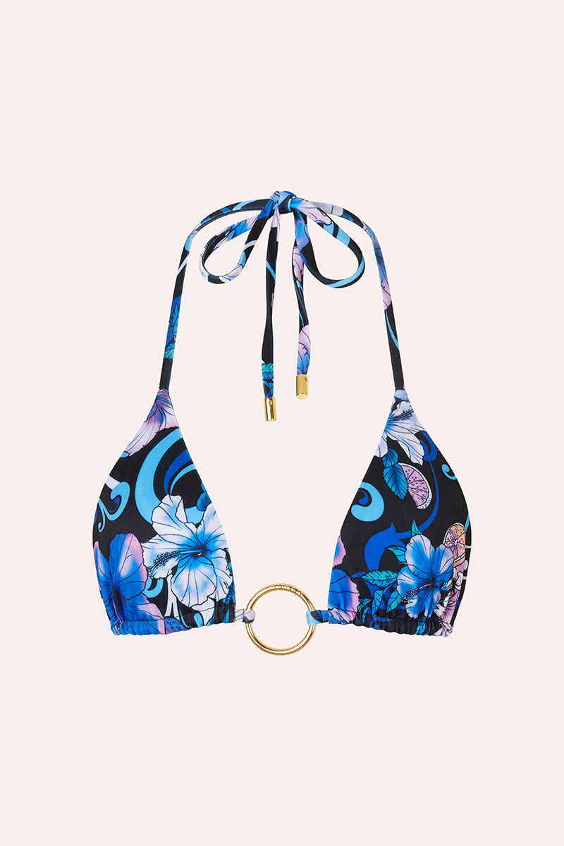 'Isle' Hoop Halter - Hibiscus Blue