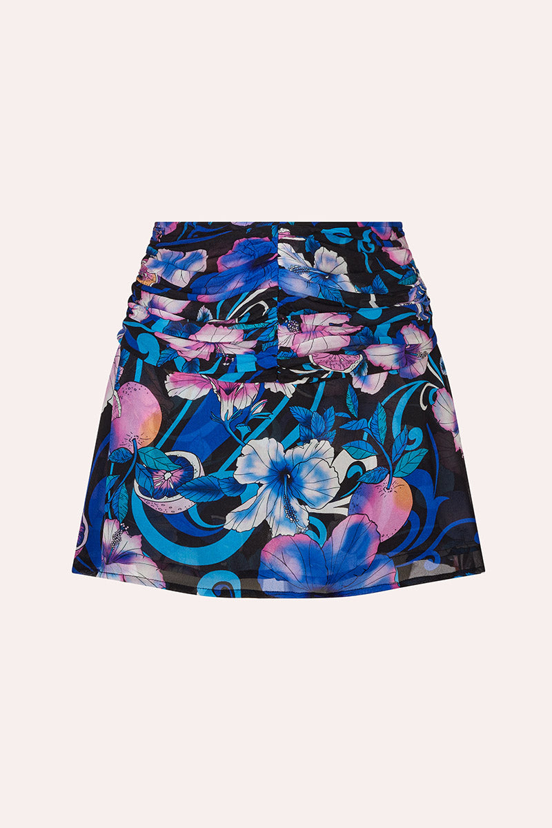 Camaro' Mini Skirt - Hibiscus Blue