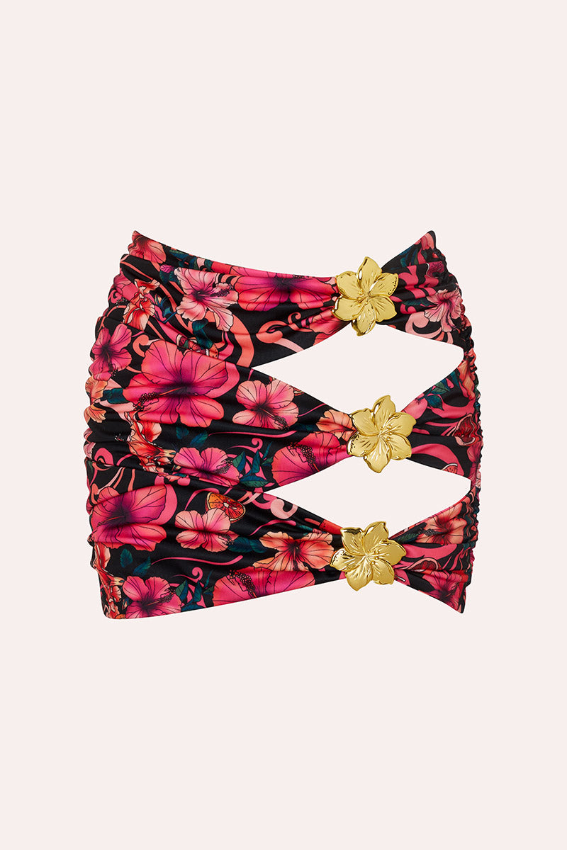 'Coupe' Cut Out Mini Skirt - Hibiscus Pink