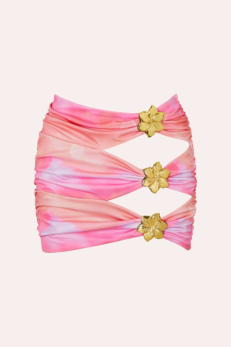 Coupe' Cut Out Mini Skirt - Sundae