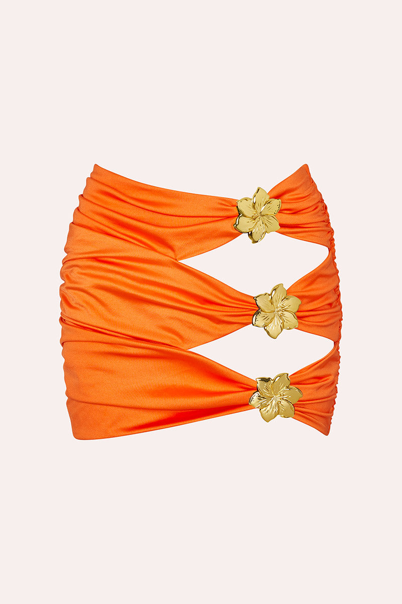 'Coupe' Cut Out Mini Skirt - Orange