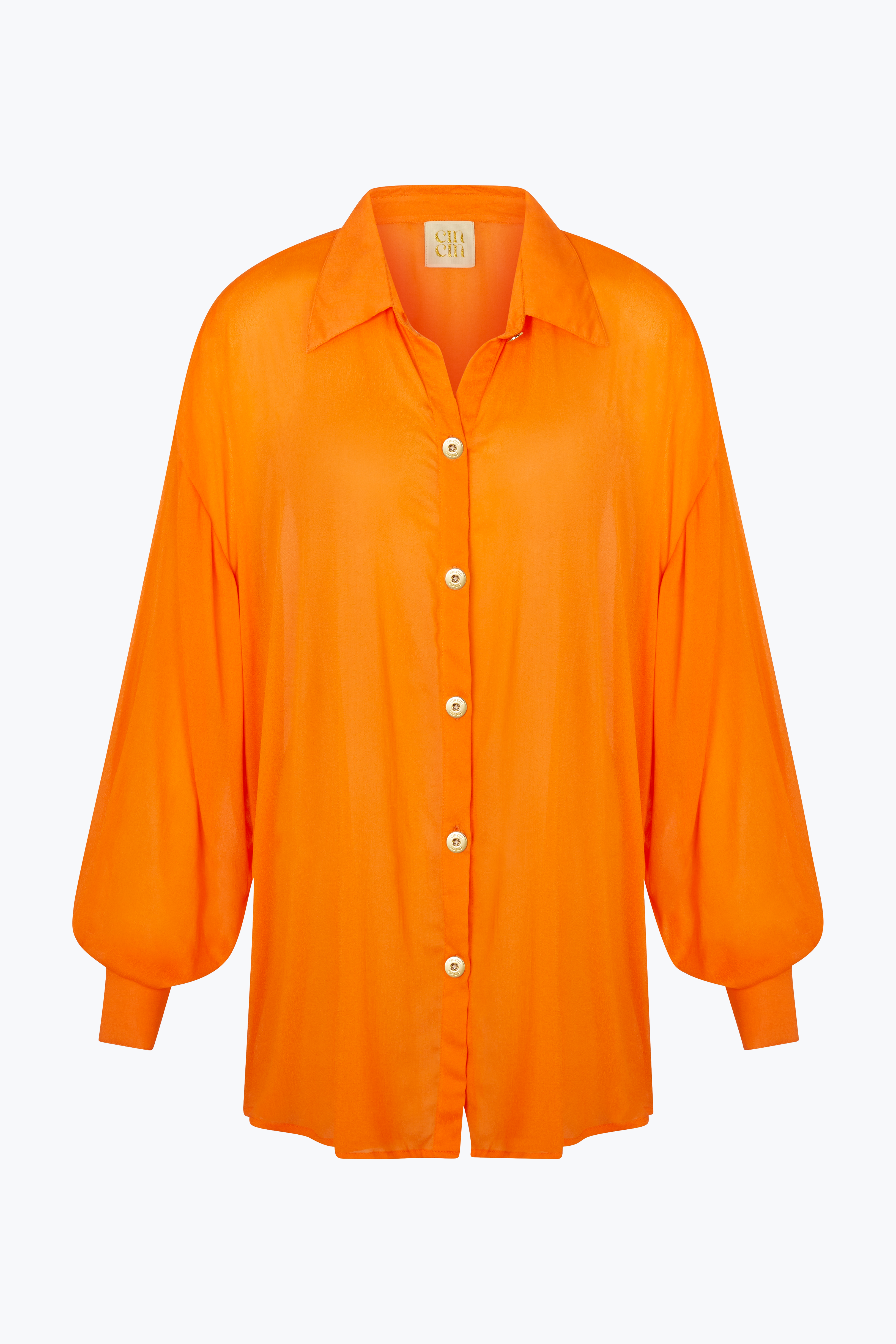 Muse' Sheer Shirt - Orange