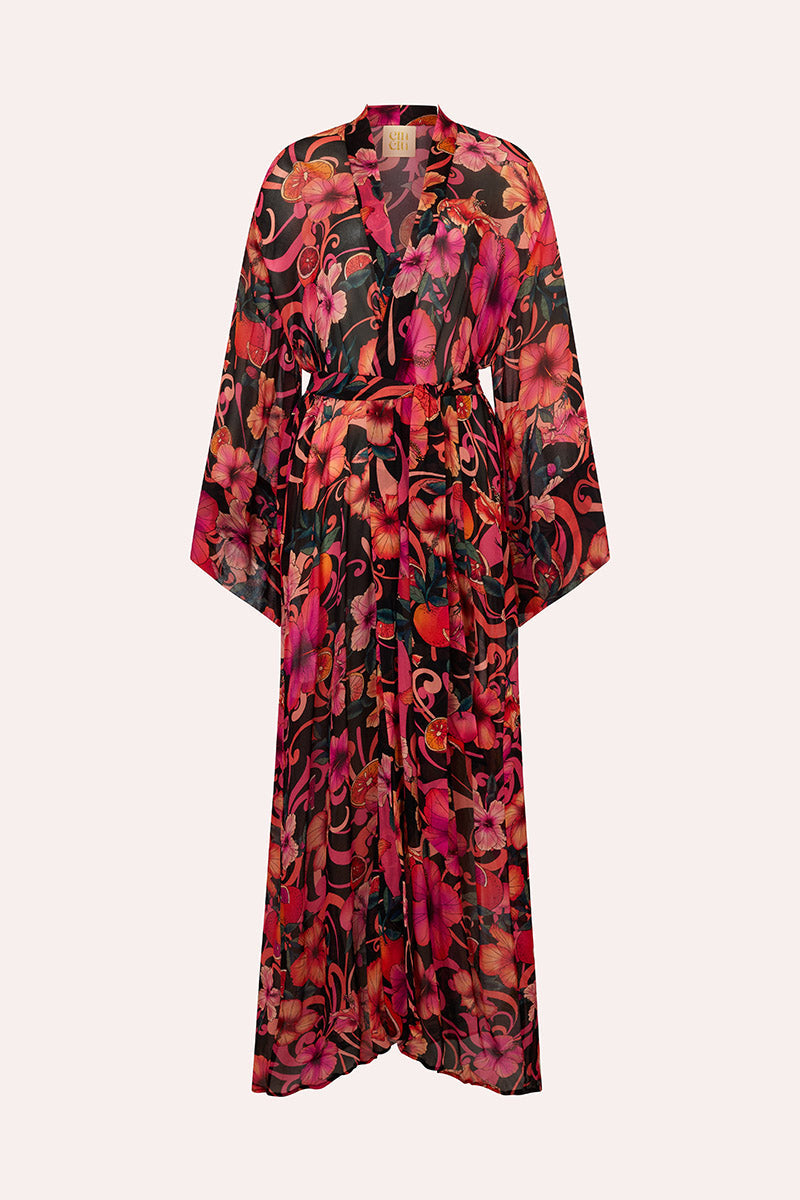 Fortune Robe - Hibiscus Pink