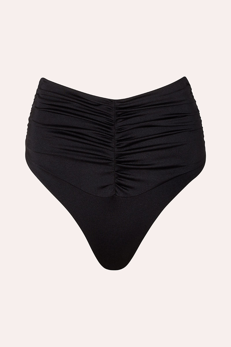 'Hibiscus' Ruched Bottom - Black