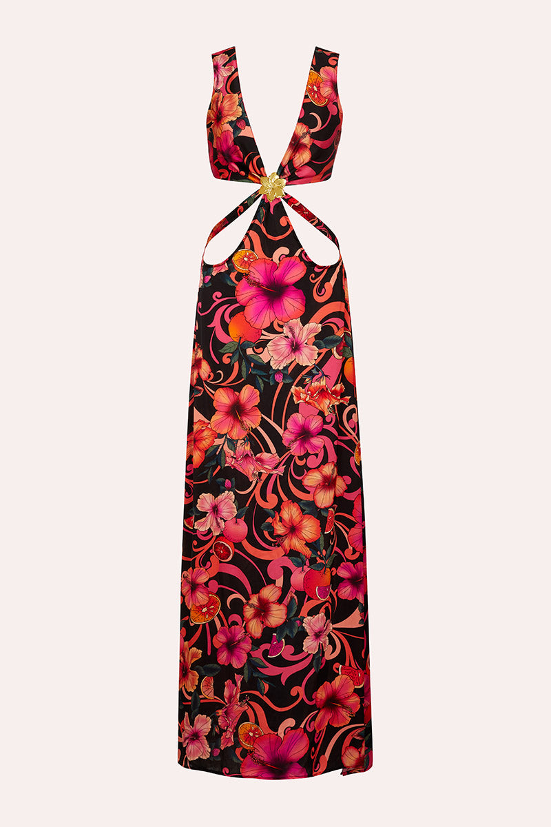 'Vega' Maxi Dress - Hibiscus Pink
