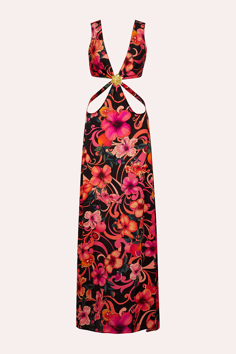 Vega' Maxi Dress - Hibiscus Pink