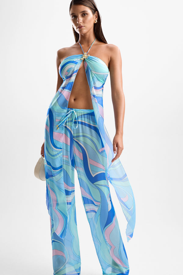 'Coral' Lobster Drape Top - Dolce Blue
