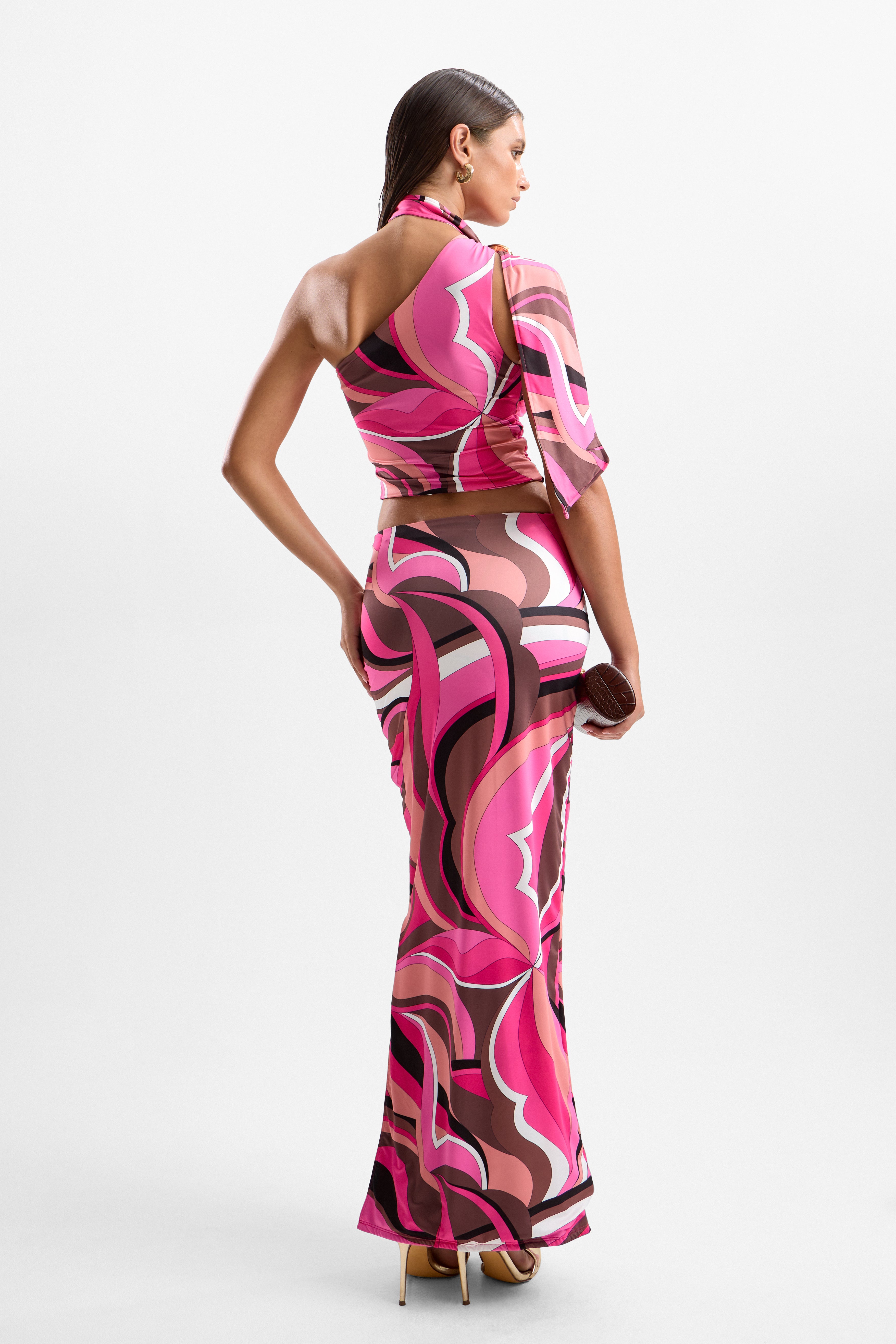 'Reverie' Halo Maxi Skirt - Dolce Pink