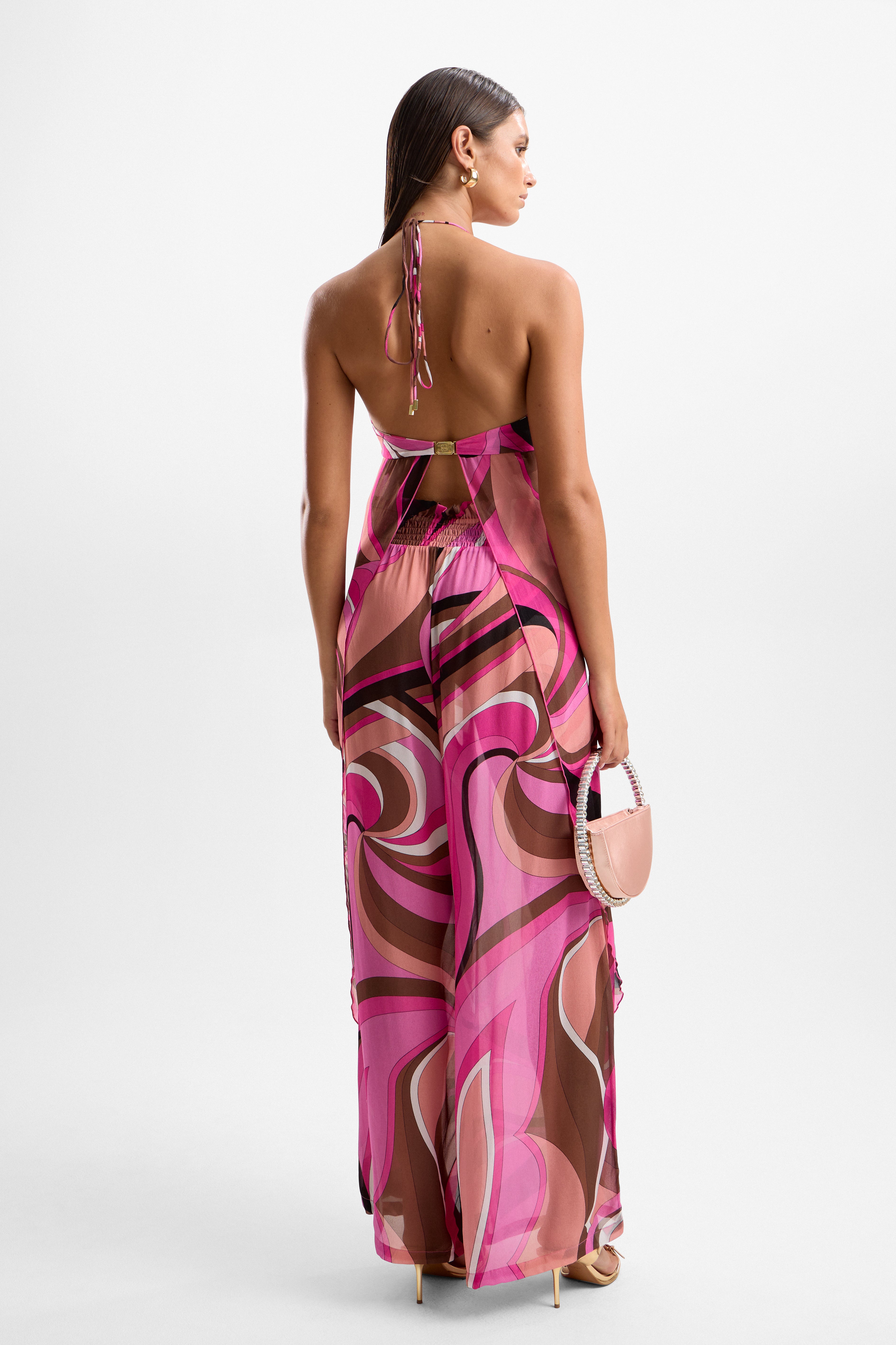 'Coral' Lobster Drape Top - Dolce Pink