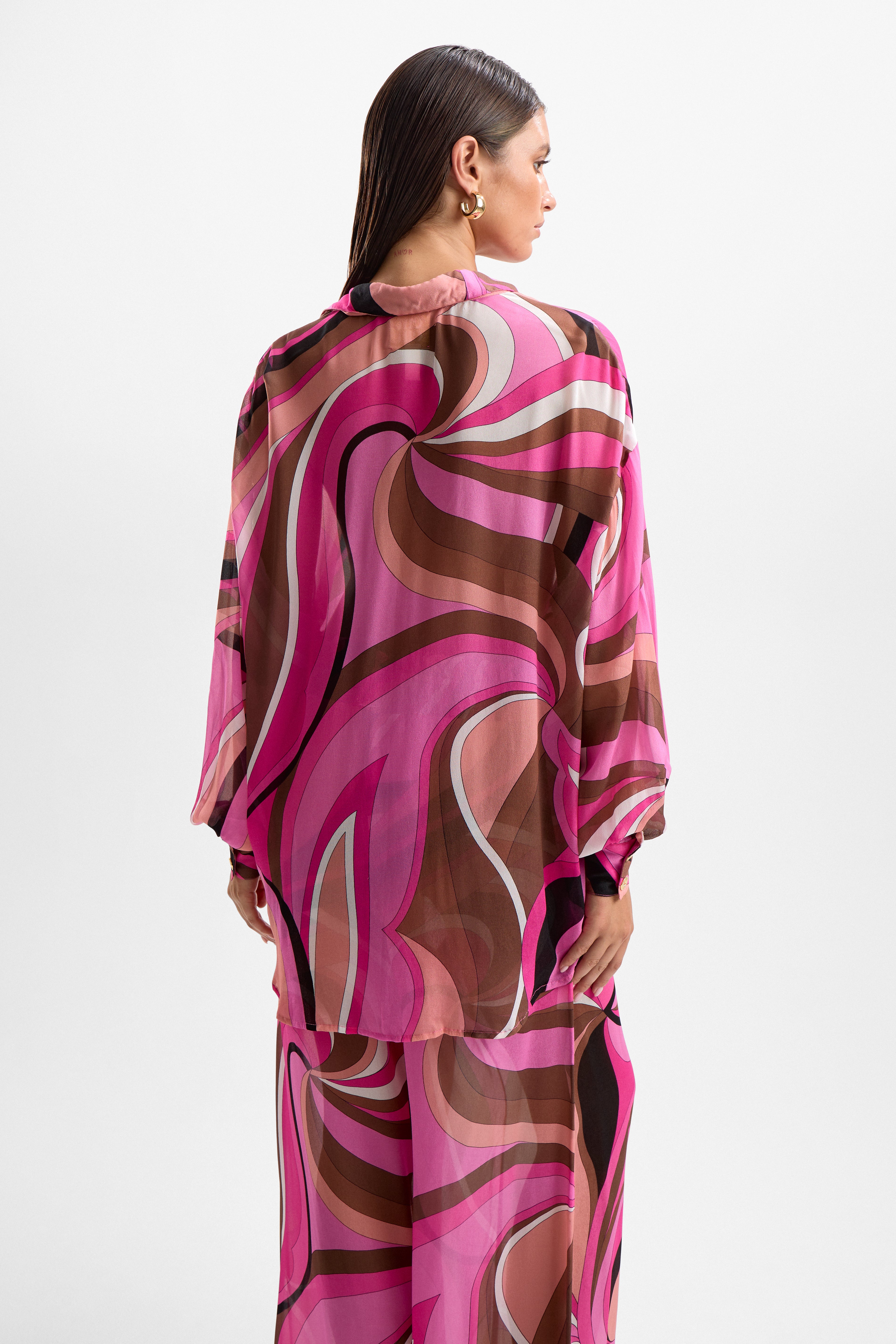 'Solace' Button Up Shirt - Dolce Pink