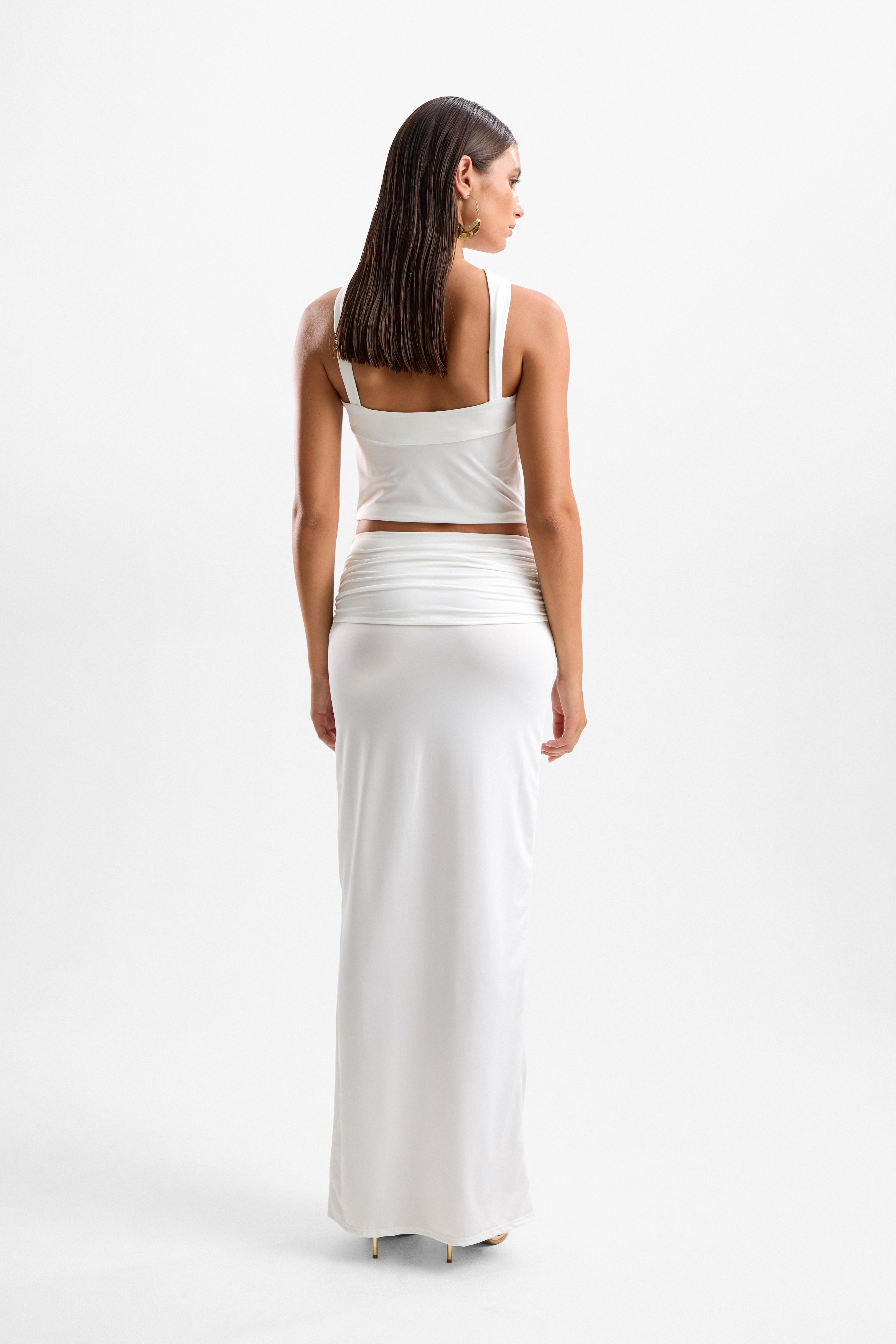 'Jadore' Maxi Skirt - Pearl