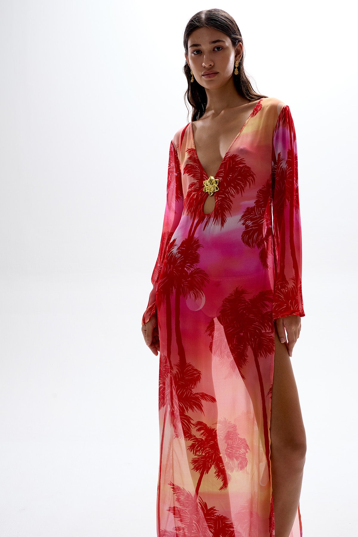 'Hotline' Maxi Dress - Palm