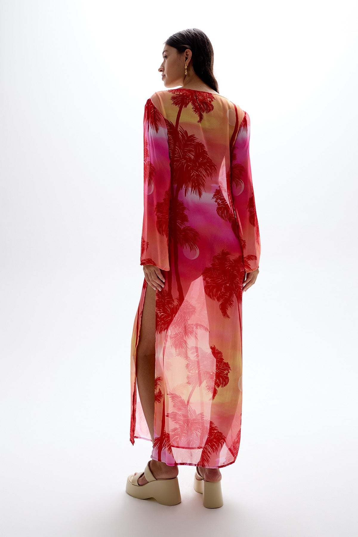 Hotline' Maxi Dress - Palm