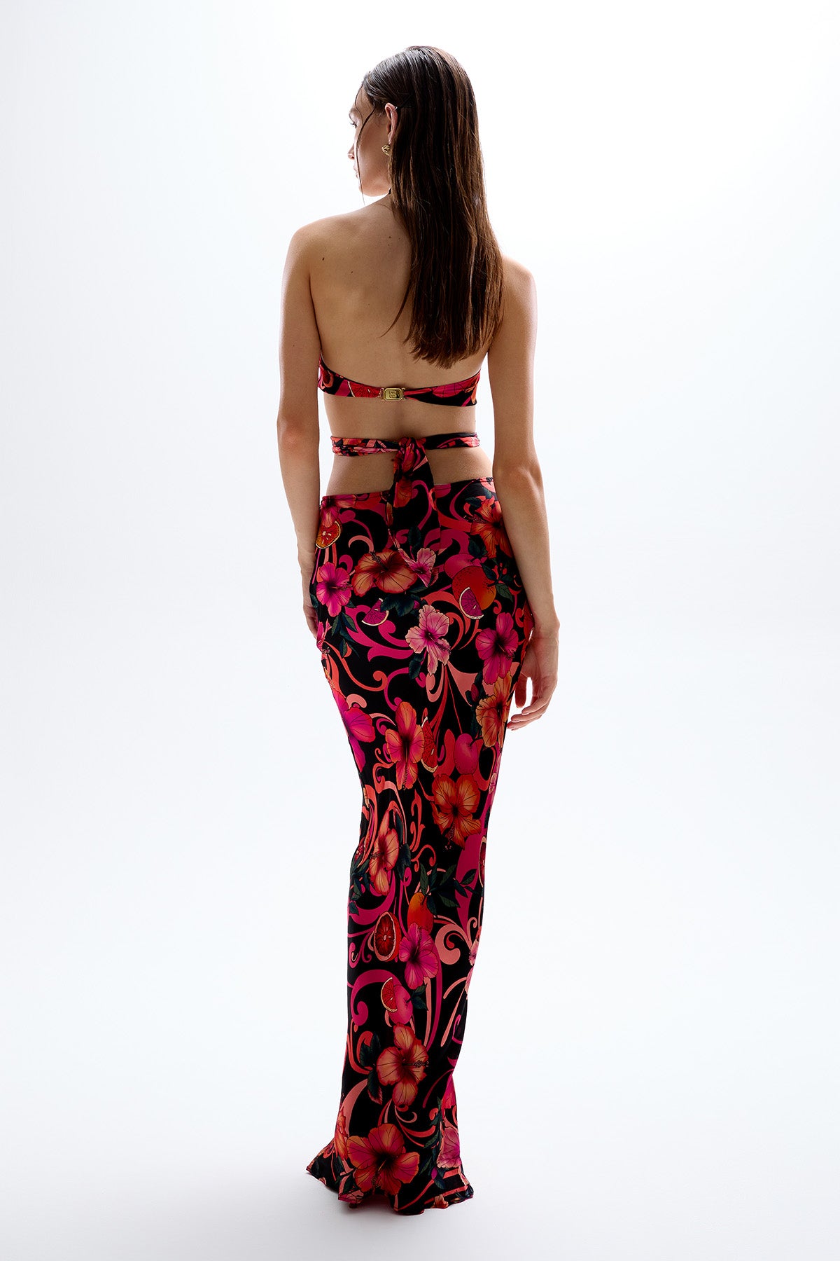 'Miami' Maxi Skirt - Hibiscus Pink