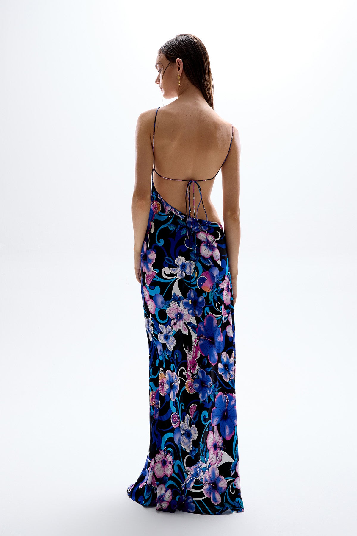 'Villa' Maxi Dress - Hibiscus Blue