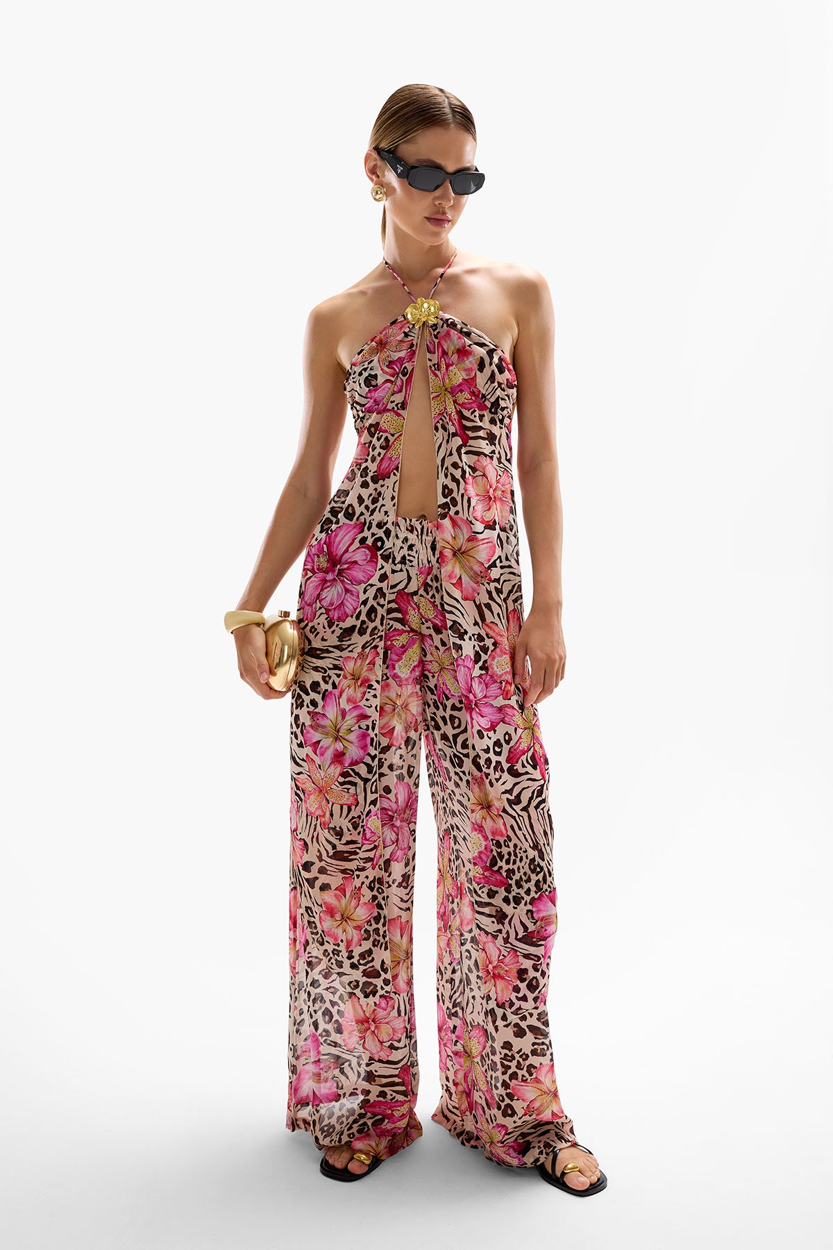 'Coral' Orchid Drape Top - Safaria