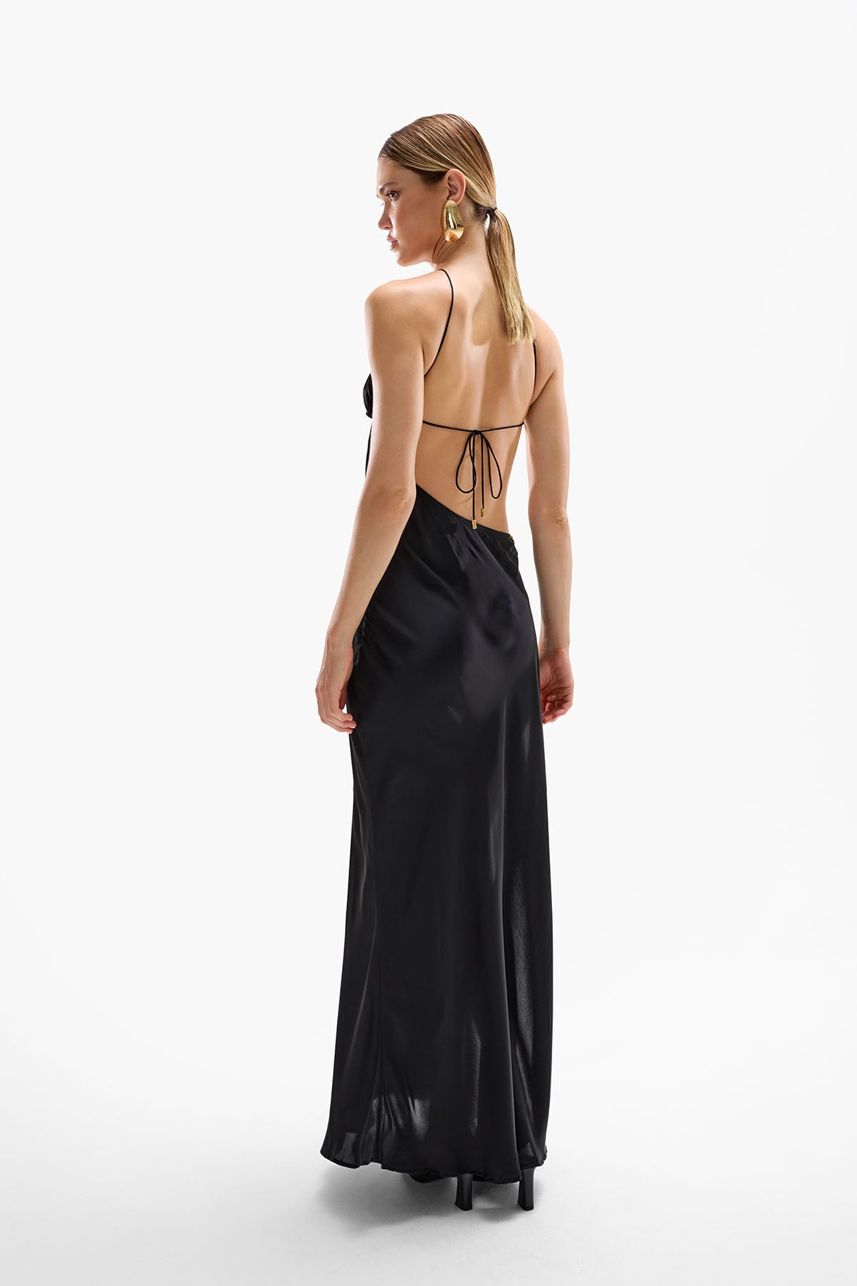 'Villa' Orchid Maxi Dress - Black