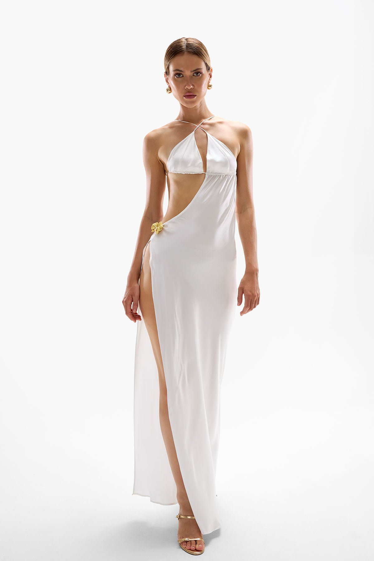 'Villa' Orchid Maxi Dress - Pearl