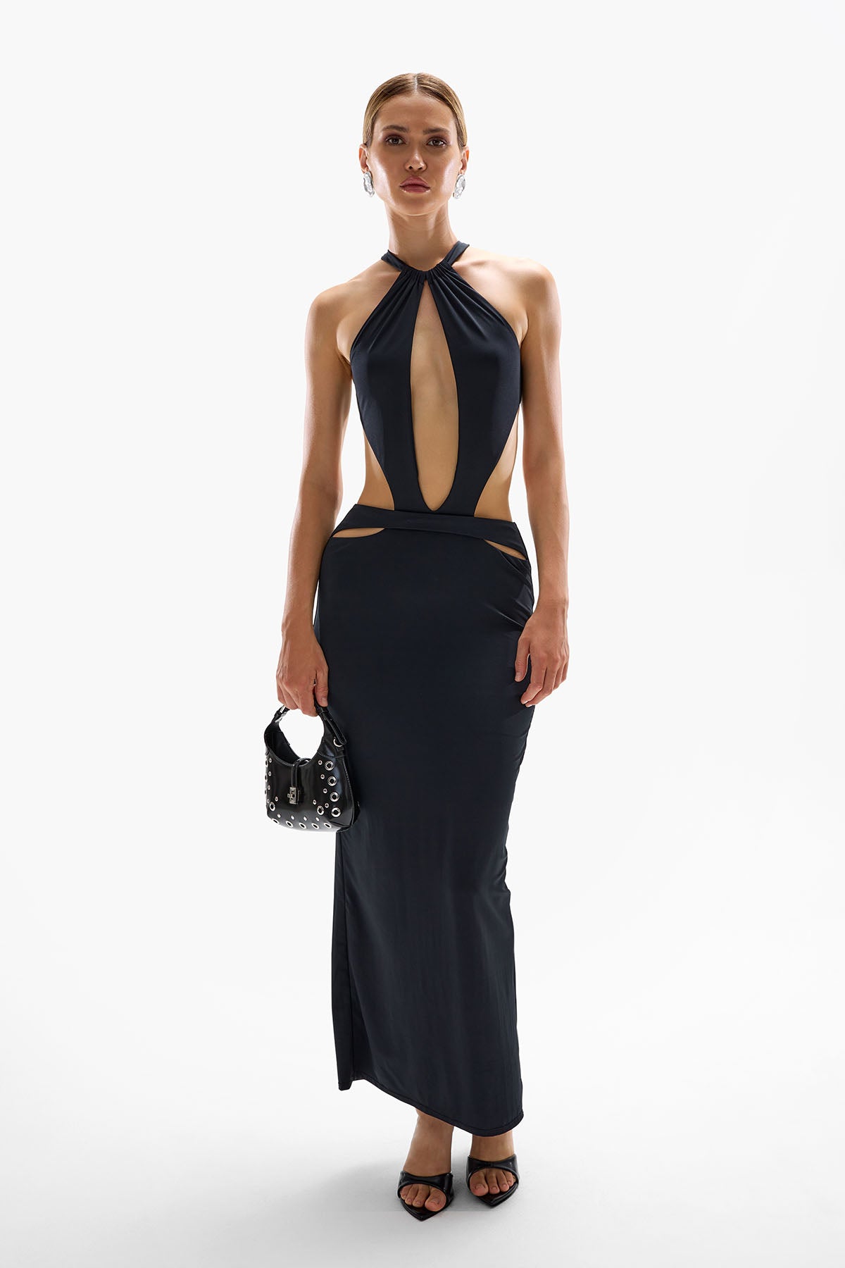 'Ink' Maxi Dress - Black