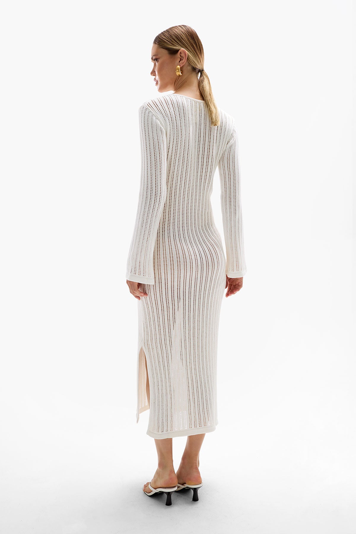 'Godiva' Orchid Knit Dress - Pearl