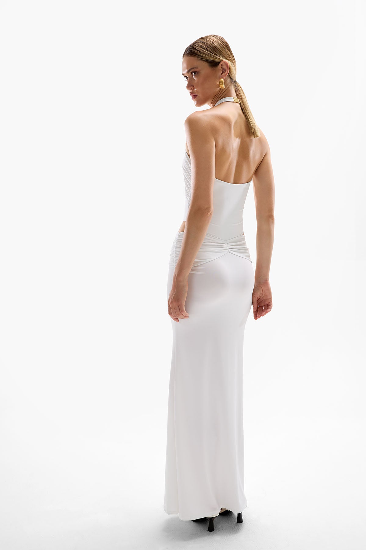 'Imperial' Orchid Maxi Dress - Pearl