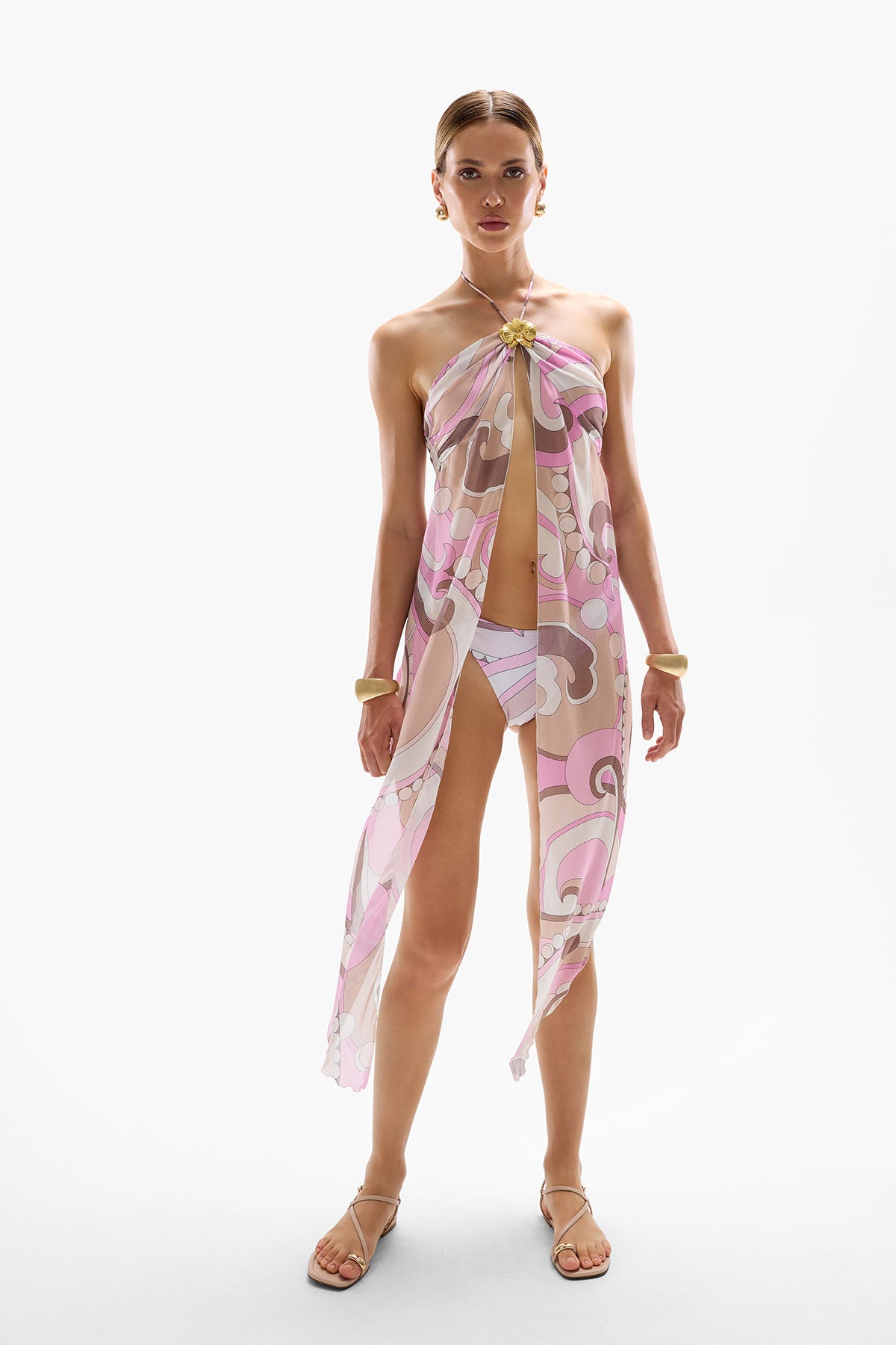 'Coral' Orchid Drape Top - Antibes