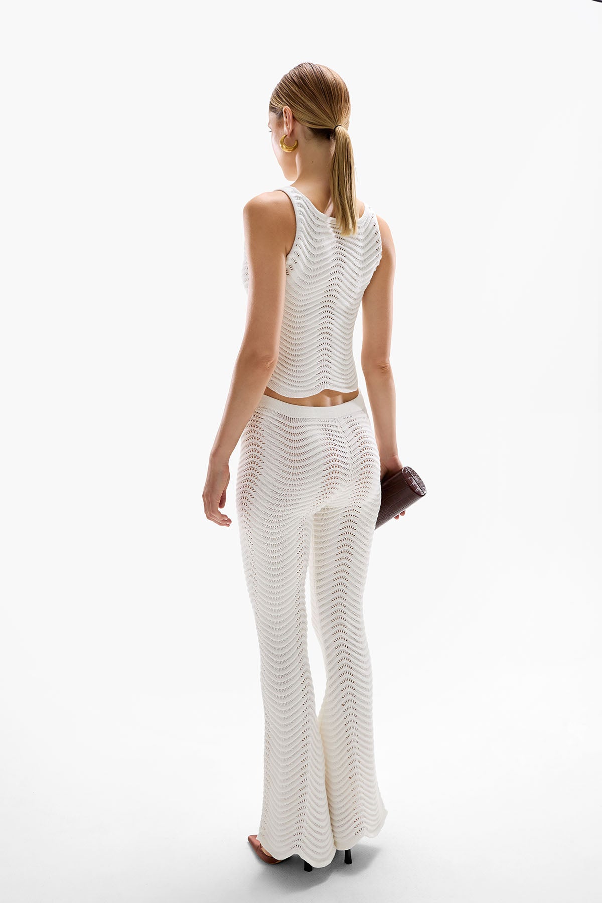 'Ursula' Knit Pants - Pearl