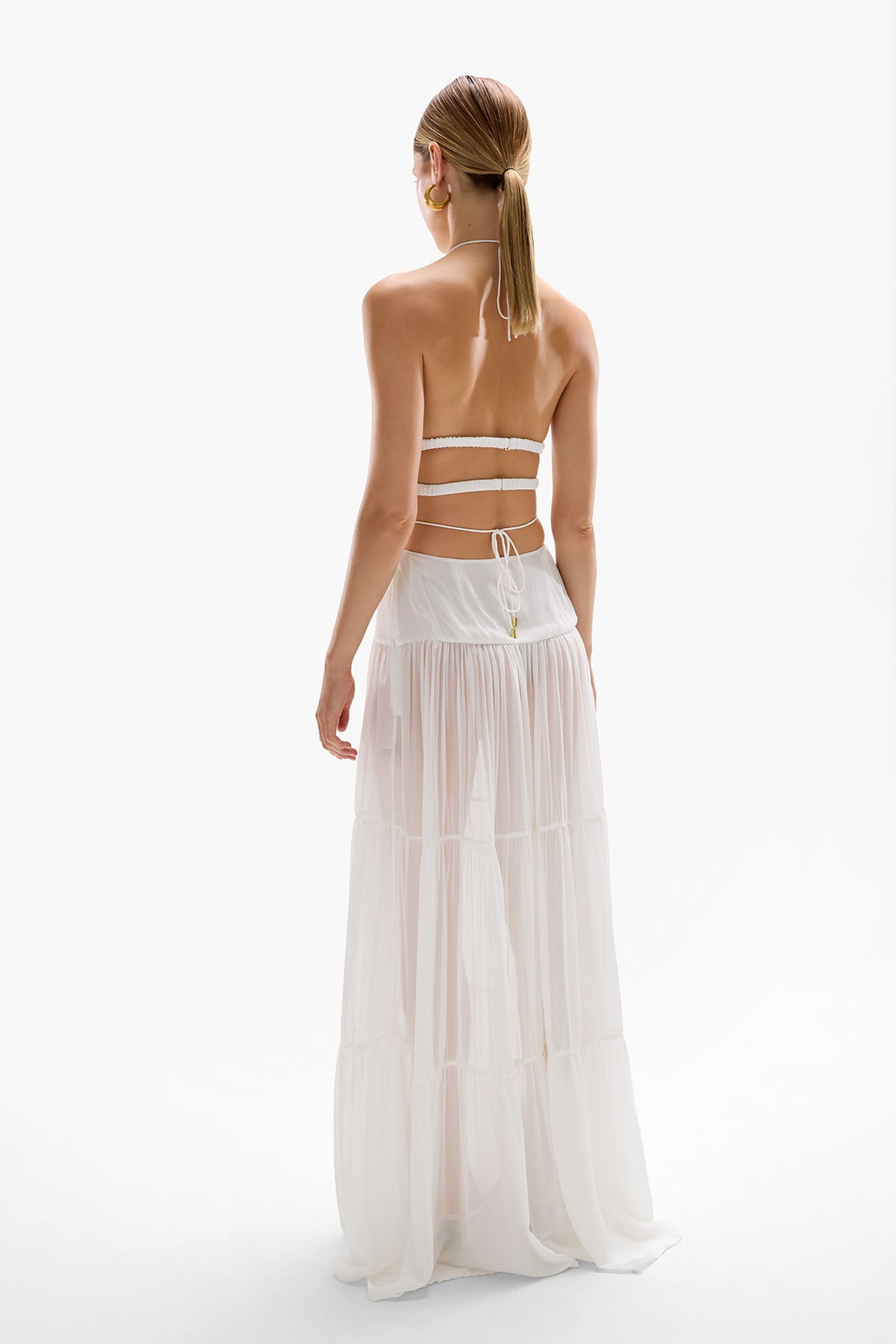'Spice' Ruched Top - Pearl