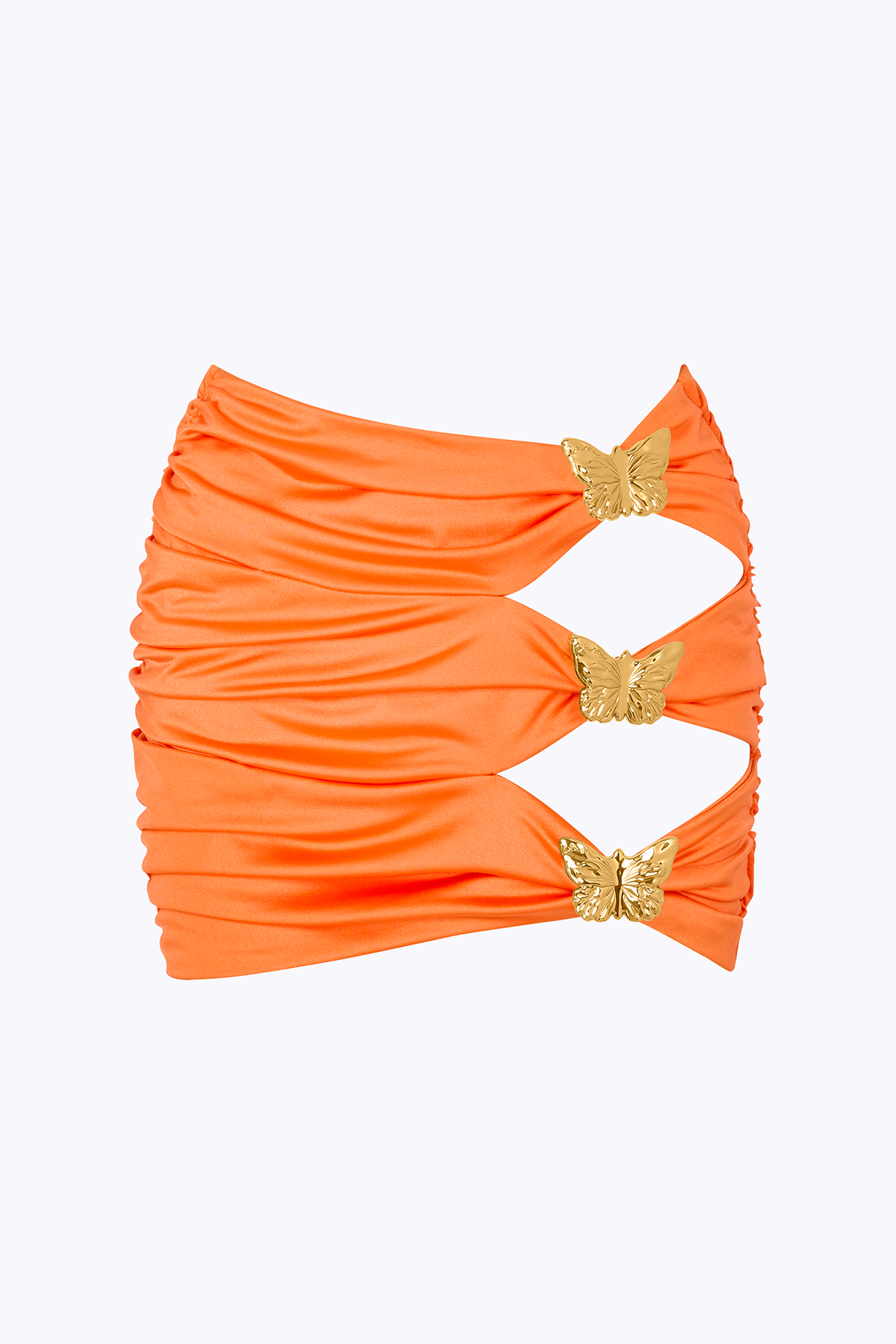 Coupe' Butterfly Cut Out Mini Skirt - Orange