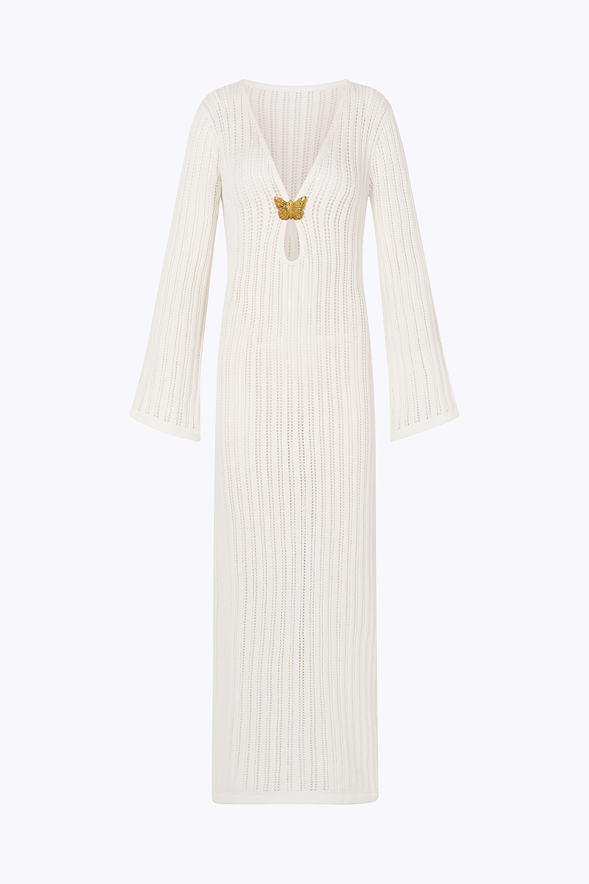 Godiva' Butterfly Knit Dress - Pearl