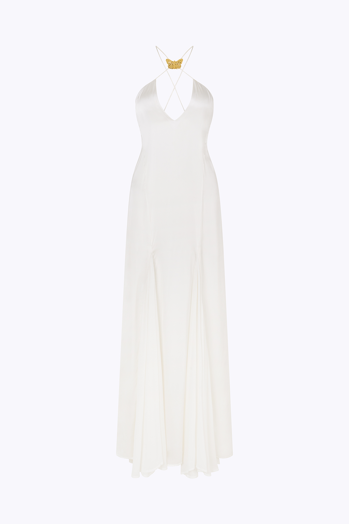 Como' Butterfly Maxi Dress - Pearl