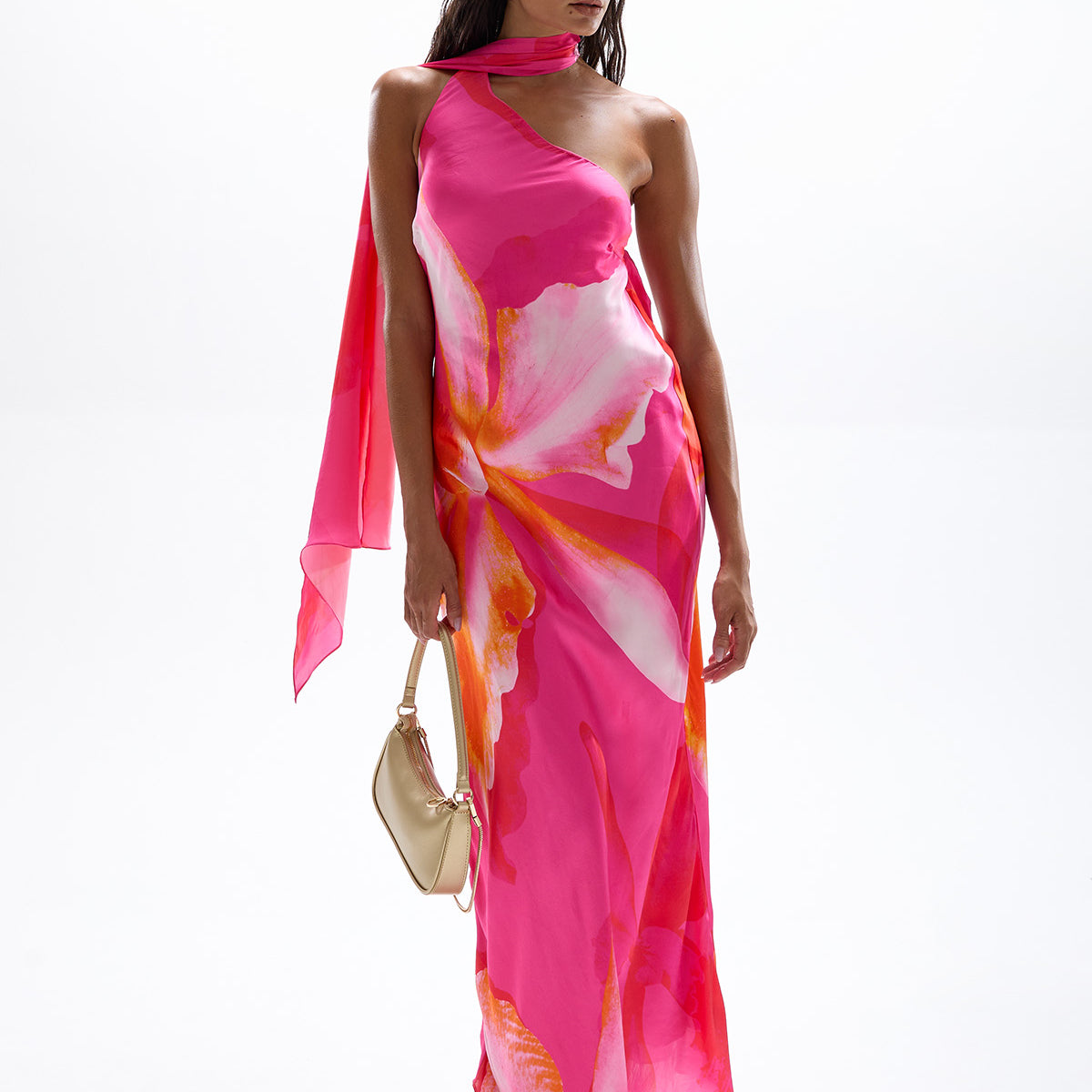 hera maxi dress white floral Hera' Maxi Dress - Wildflower
