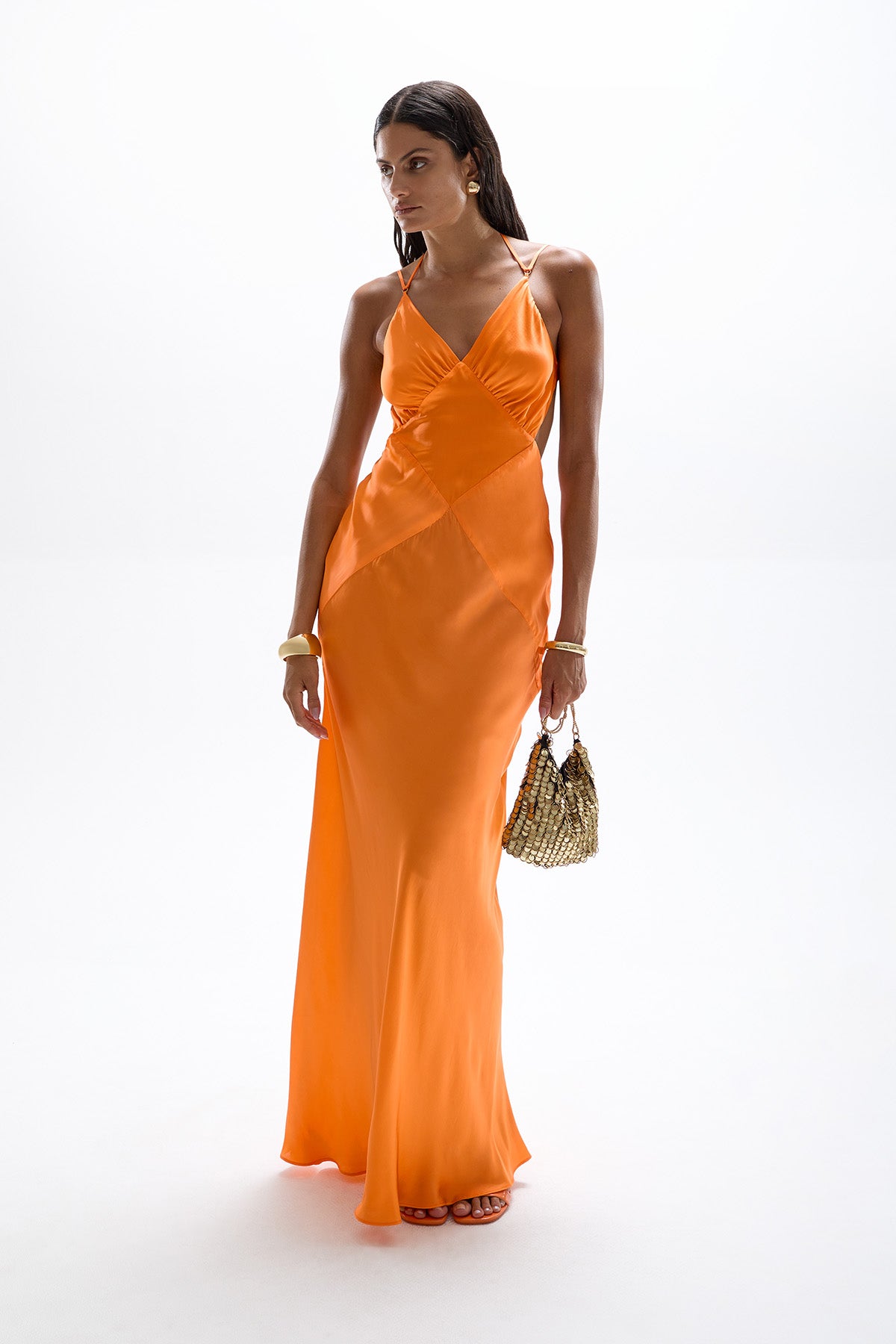 Cinema' Maxi Dress - Orange
