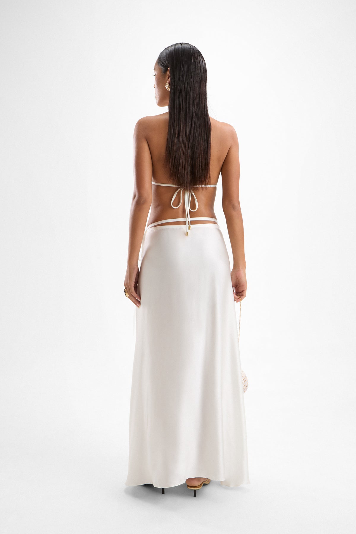 Monica Wrap Skirt - Pearl