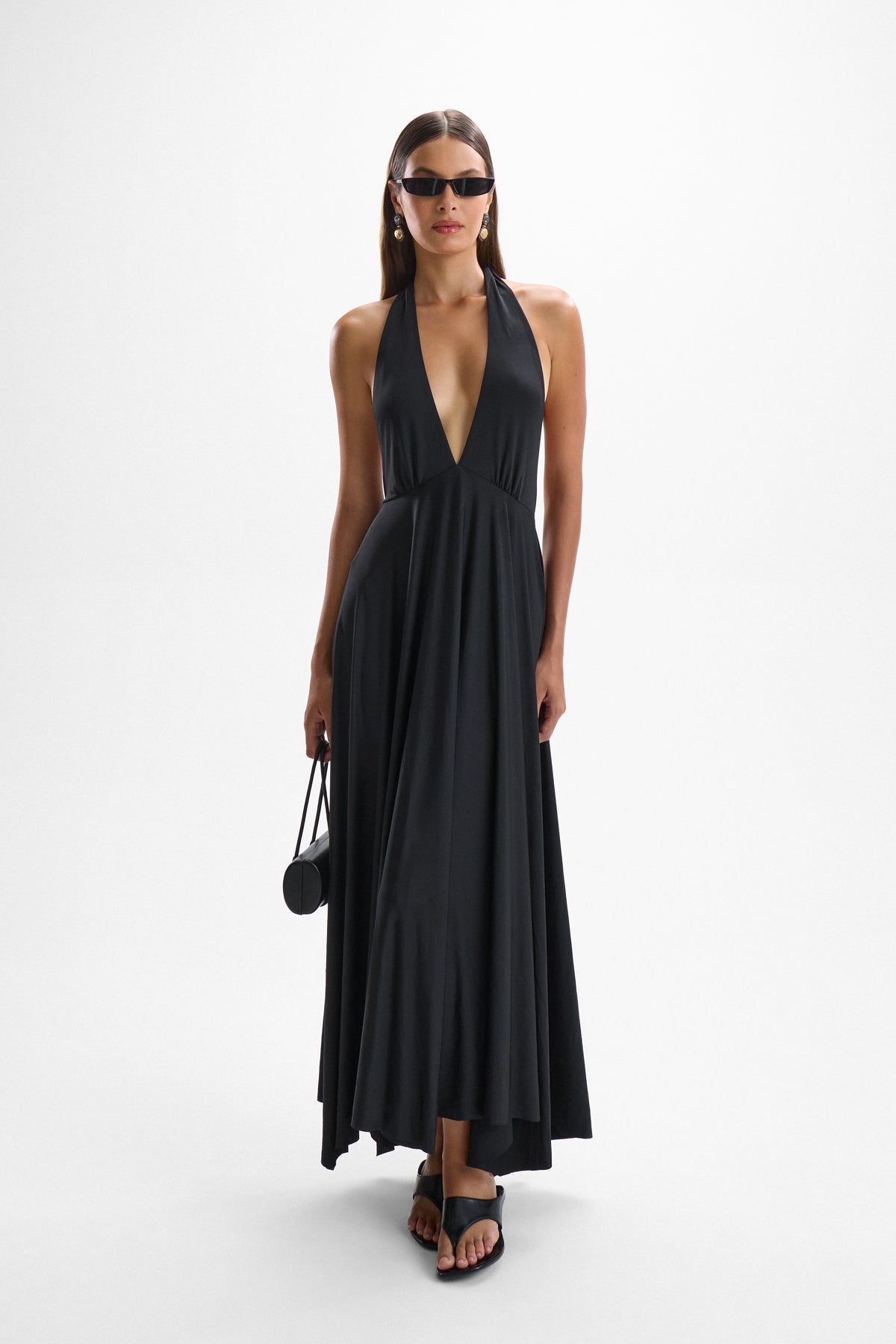 Lalique Halter Dress - Black