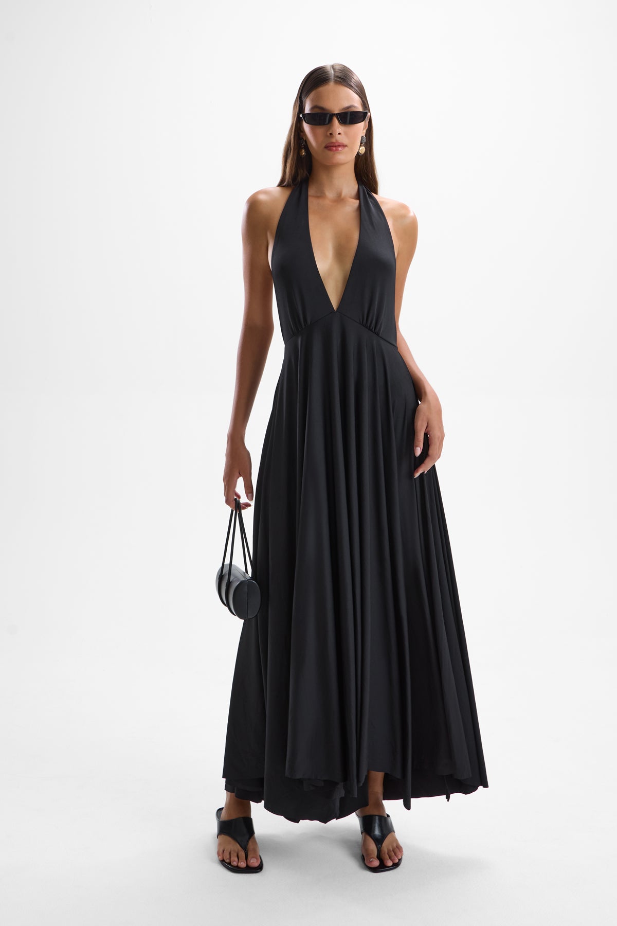 Lalique Halter Dress - Black