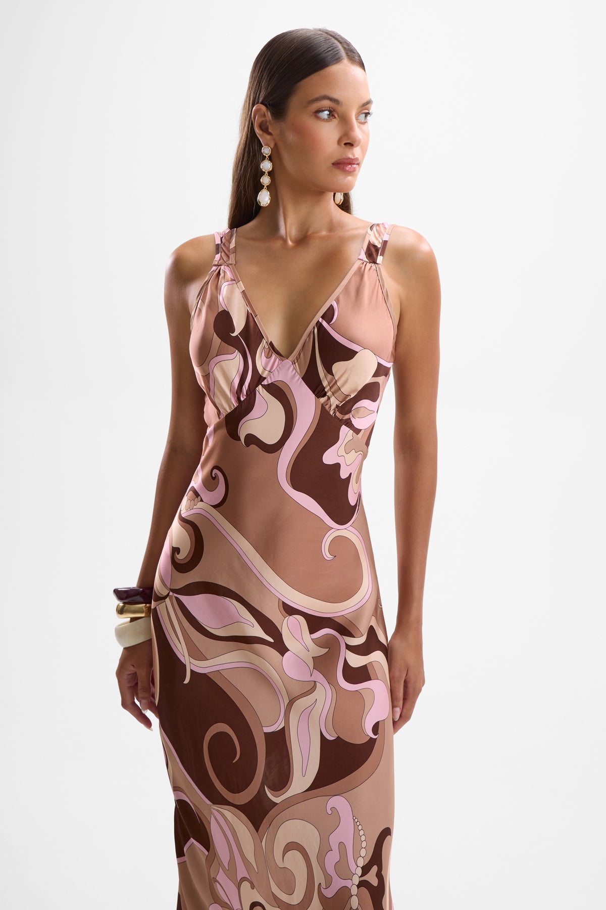 Devon Slip Dress - Deco Mocha